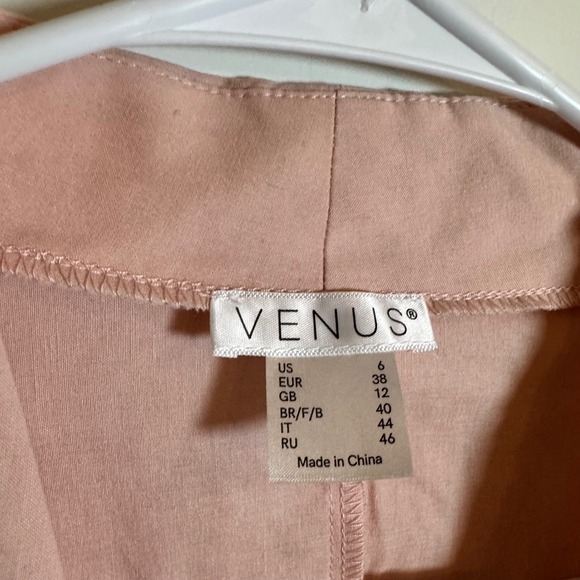 Venus Women Pink Sleeveless Asymmetrical Draped Wrap Top Size 6 - Picture 5 of 5